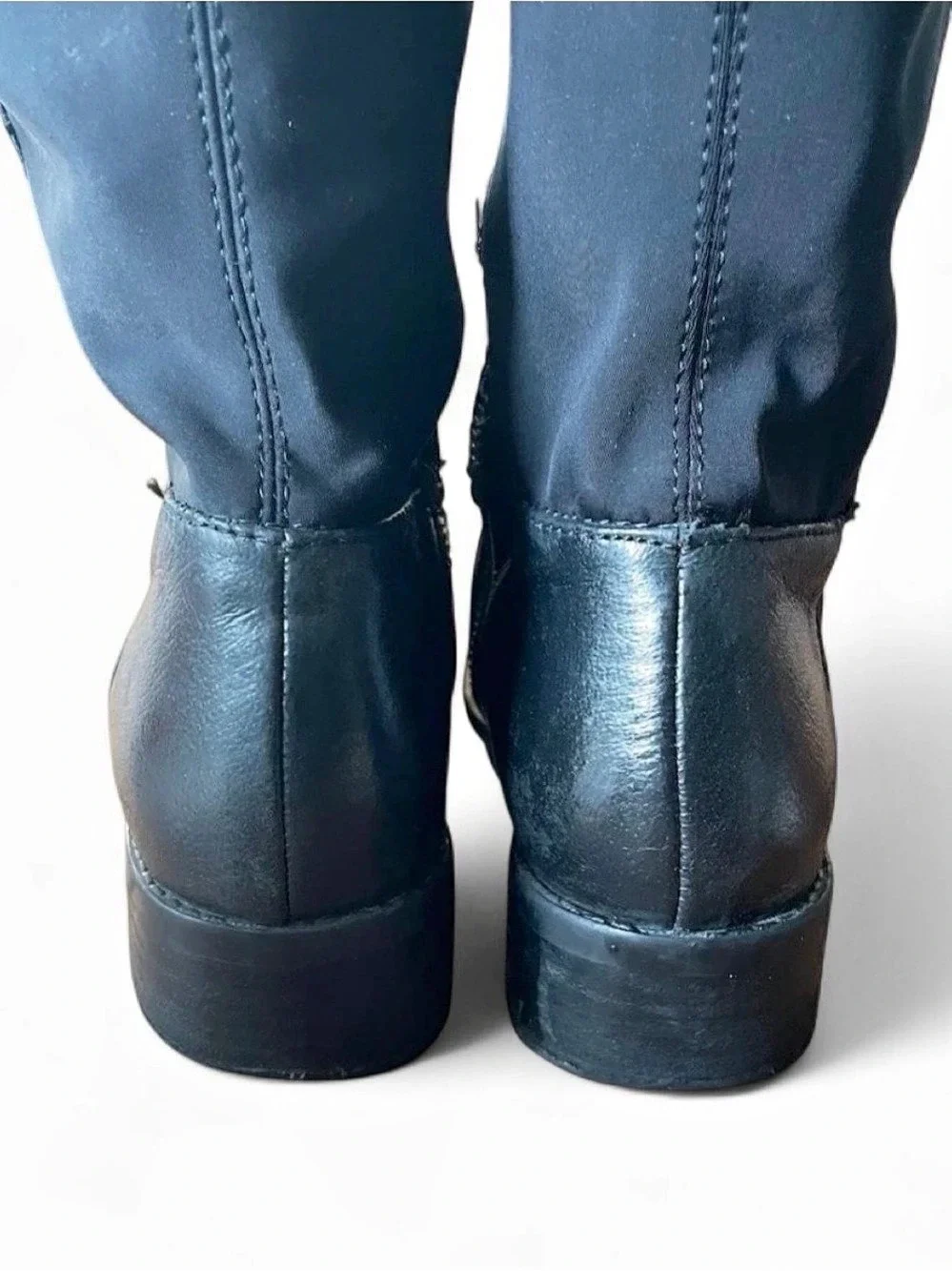 Steven Madden Over-the-Knee Leather Boots Black US 6.5
